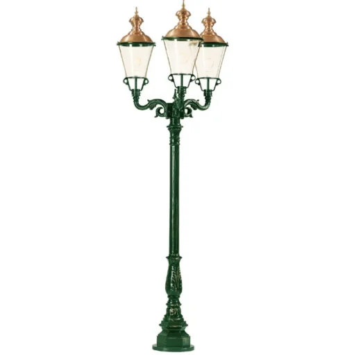 3-lamps lantaarnpaal Parijs, groen