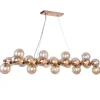Langwerpige hanglamp Dallas, goudkleurig