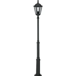 Lantaarnpaal 4147 zwart met kathedraalglas