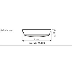 LED aanbouw lamp voor Eco Plano II, lichtgrijs