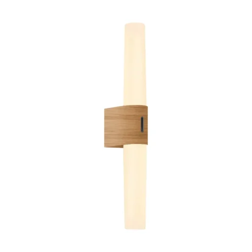 LED badkamer wandlamp Helva Double Basic houtdecor