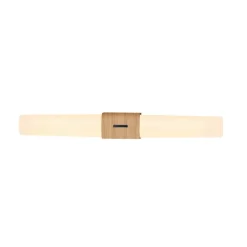LED badkamer wandlamp Helva Double Basic houtdecor