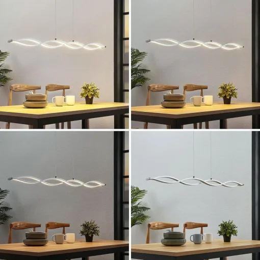 LED balkhanglamp Roan, golfvormig