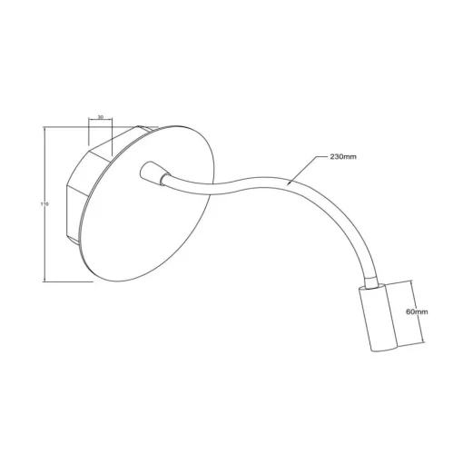 LED batterij wandspot Jolijn, goud mat, flexibele arm, Ø 11 cm, magneet