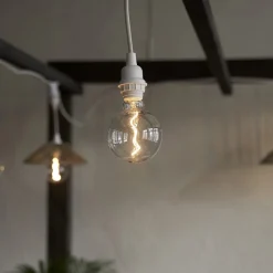 LED bol G95 E27 1W 2.200K met filament-optiek