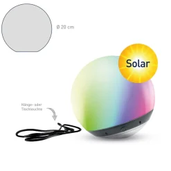 LED bol tint Pendula solar, IP44, wit, CCT, RGB