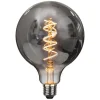 LED bollamp E27 2W G125 Decoled Spiral Smoke