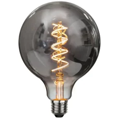 LED bollamp E27 2W G125 Decoled Spiral Smoke