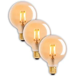 LED bollamp E27 4,1W 310lm warmwit goud 3 per set