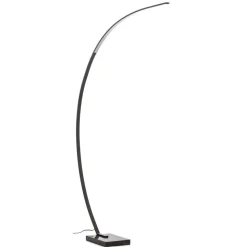 LED boog-vloerlamp Bangkok, mat zwart