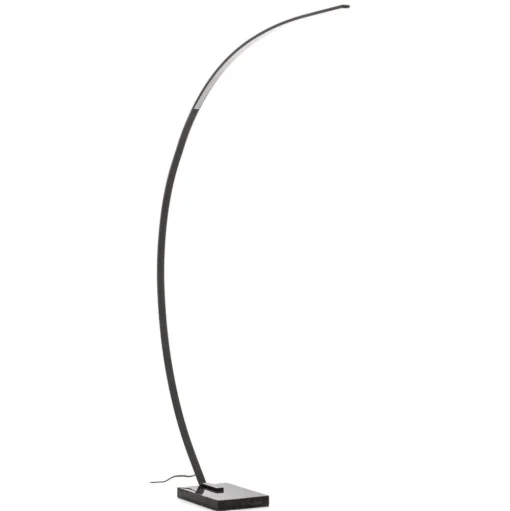 LED boog-vloerlamp Bangkok, mat zwart