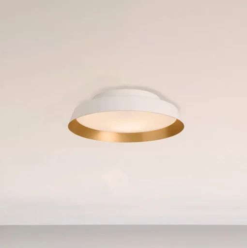 LED buiten plafondlamp Boop! Ø37cm wit/goud
