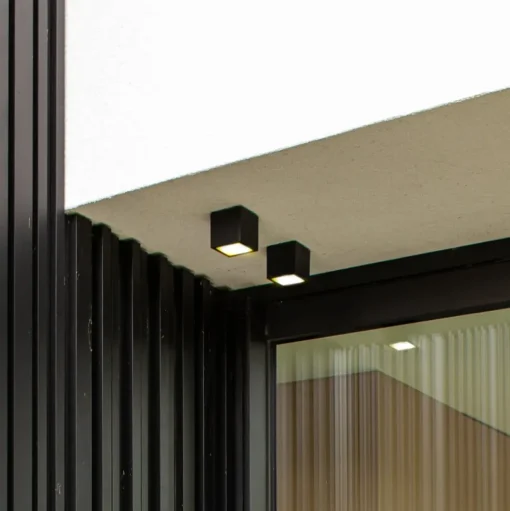LED buiten plafondlamp Gemini XS, 4.000K antraciet