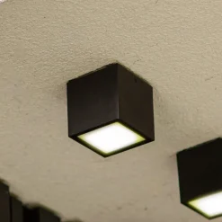 LED buiten plafondlamp Gemini XS, 3.000 K, zwart