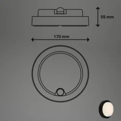 LED buiten wandlamp 3765015, sensor, zwart