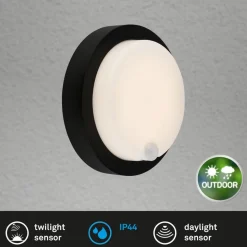 LED buiten wandlamp 3765015, sensor, zwart