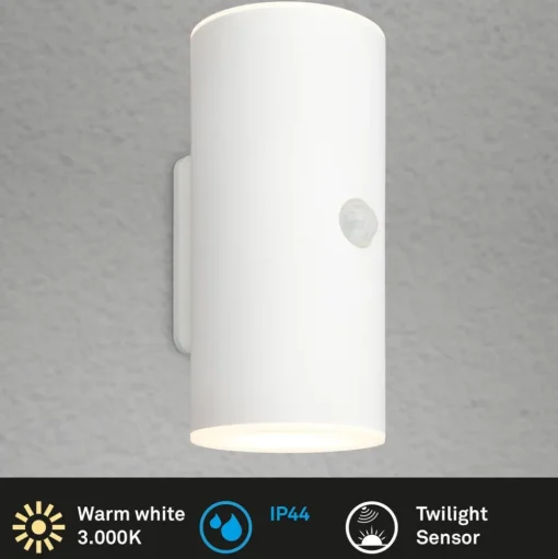 LED buiten wandlamp 3787016, wit, sensor, omhoog/omlaag