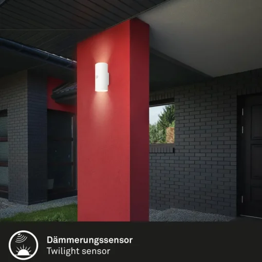 LED buiten wandlamp 3787016, wit, sensor, omhoog/omlaag