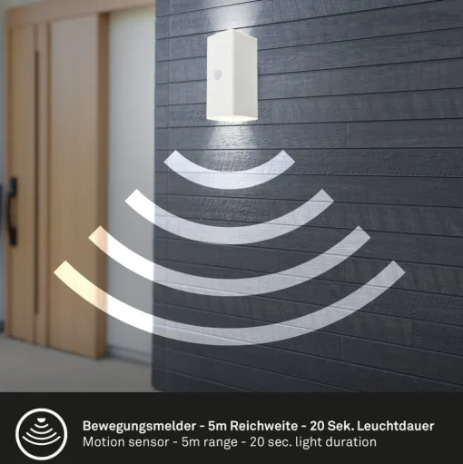 LED buiten wandlamp 3788016, wit, sensor, omhoog/omlaag