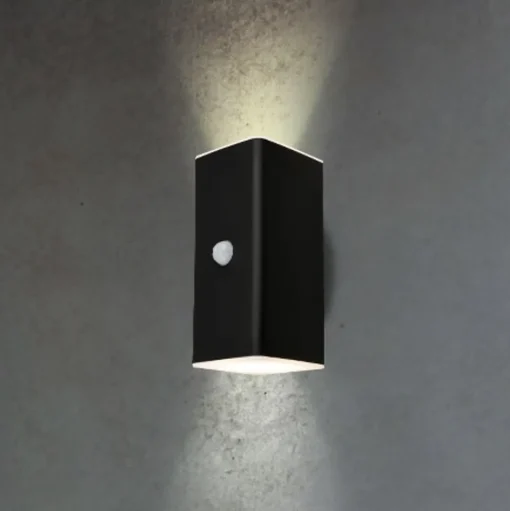 LED buiten wandlamp 3788015, zwart, sensor, omhoog/omlaag