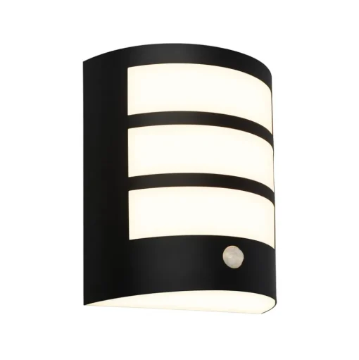 LED buiten wandlamp 3795015, zwart, sensor, IP44