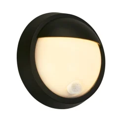 LED buiten wandlamp 3785015 zwart bewegingsmelder 17cm