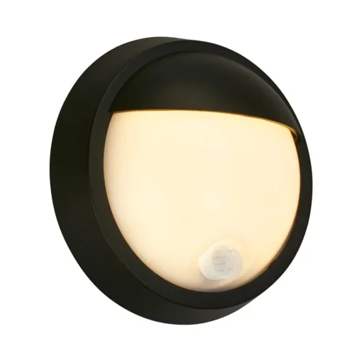 LED buiten wandlamp 3785015 zwart bewegingsmelder 17cm