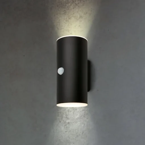 LED buiten wandlamp 3787015, zwart, sensor, omhoog/omlaag