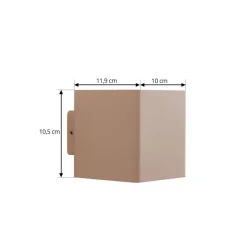 LED buiten wandlamp Aaron, beige, IP54, omhoog/omlaag