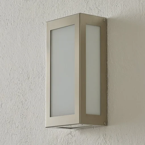 LED buiten wandlamp Aqua Rain, roestvrijstaal