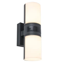 LED buiten wandlamp Cyra, 2-lamps, sensor