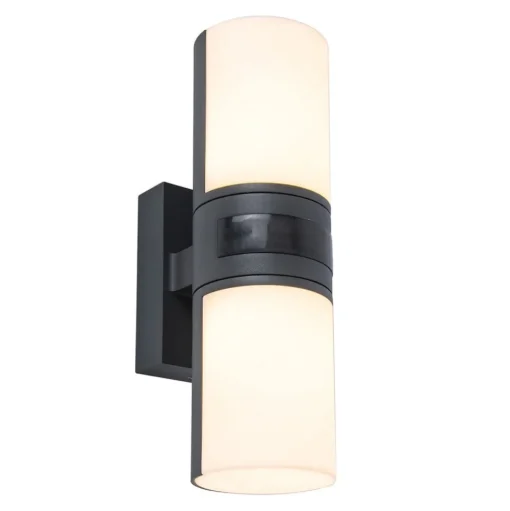 LED buiten wandlamp Cyra, 2-lamps, sensor