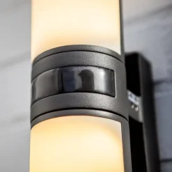 LED buiten wandlamp Cyra, 2-lamps, sensor