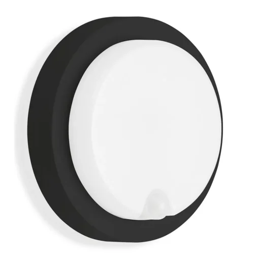 LED buiten wandlamp Dortmund Ø17cm zwart