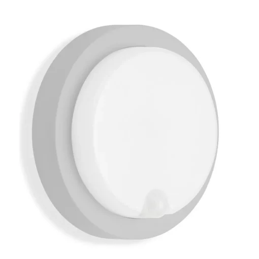 LED buiten wandlamp Dortmund Ø17cm zilver