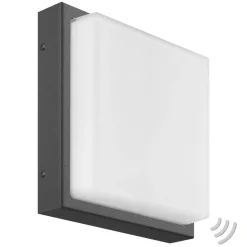 LED buiten wandlamp Ernest, grafiet, bewegingsmelder