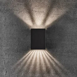 LED buiten wandlamp Fold, 10 X 15 cm, zwart