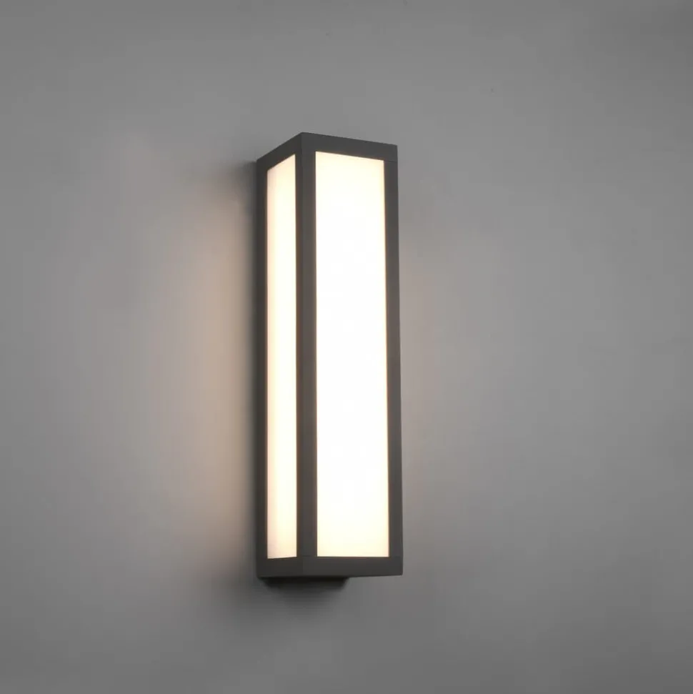 LED buiten wandlamp Fuerte, antraciet, aluminium, IP54