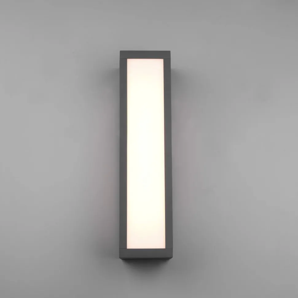 LED buiten wandlamp Fuerte, antraciet, aluminium, IP54