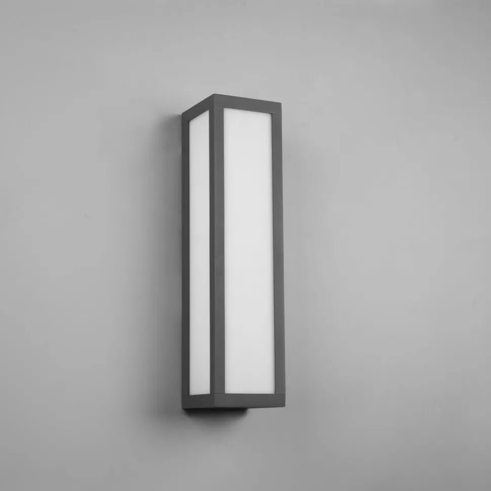 LED buiten wandlamp Fuerte, antraciet, aluminium, IP54