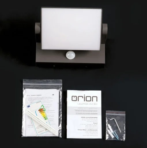 LED buiten wandlamp Ginger, sensor, antraciet, IP54