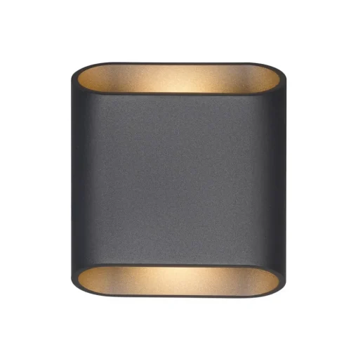 LED buiten wandlamp, grafiet, up & down, CCT, dimbaar, aluminium