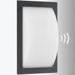 LED buiten wandlamp Ivett, grafiet, bewegingsmelder