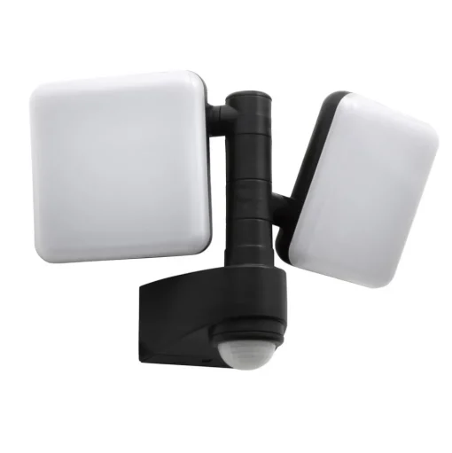 LED buiten wandlamp Jaro, sensor, tweelamps