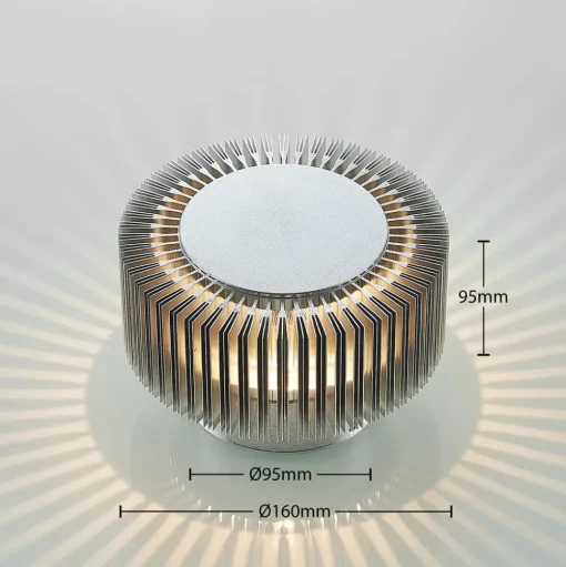 LED buiten wandlamp Keany, metaal, Ø 16 cm, IP54