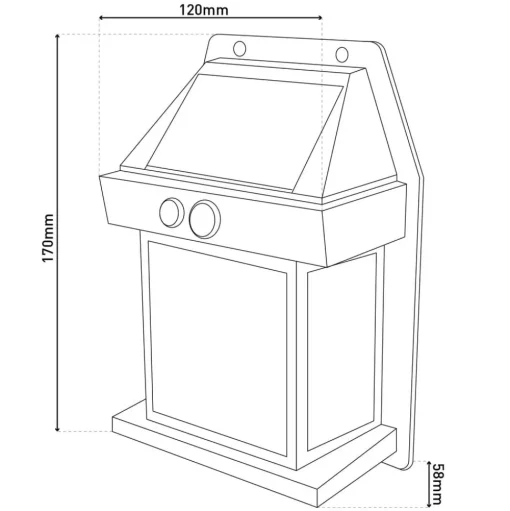 LED buiten wandlamp Mira, sensor, zwart, set van 2 IP44