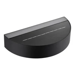 LED buiten wandlamp Monay Round, zwart, IP44