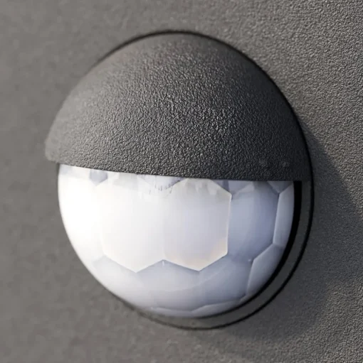 LED buiten wandlamp Nevio, metaal, antraciet, sensor