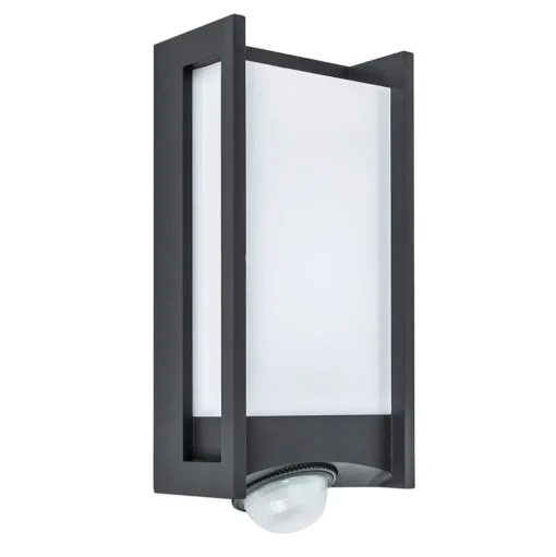 LED buiten wandlamp Qubo met bewegingsmelder