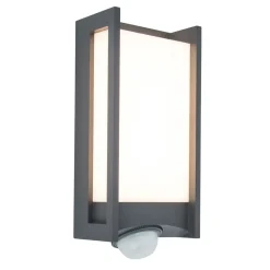 LED buiten wandlamp Qubo met bewegingsmelder